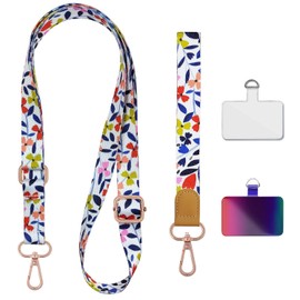FRMARCH Cell Phone Lanyards,Wrist Straps for Phone Crossbody Patch Smartphone Lanyards,Adjustable Neck Strap Leash&2 Patches Tab