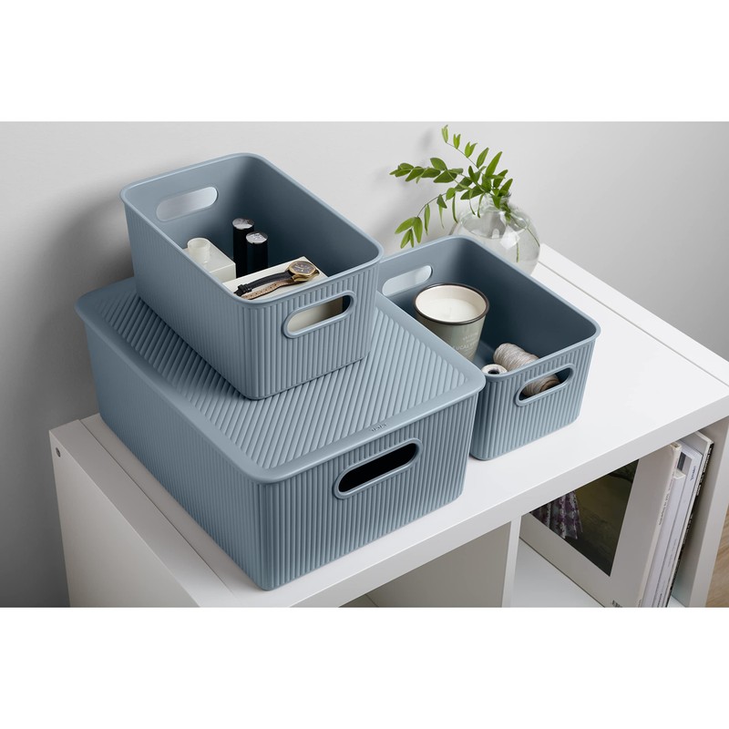 Tatay 7010300 Baobab Multi-Purpose Large Storage Basket, Blue, 29.4 X