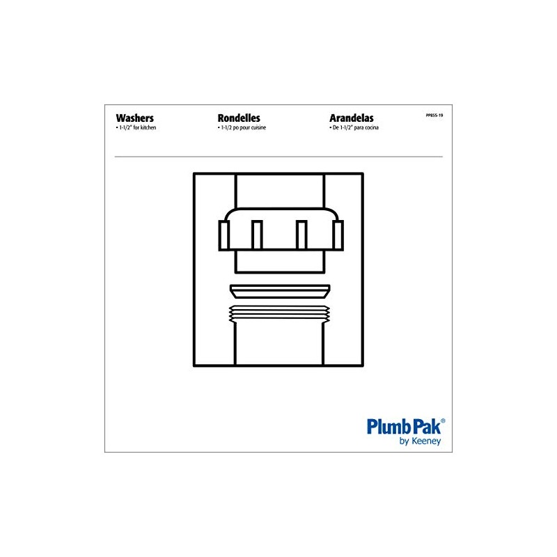 Plumb Pak PP855-19 Polywasher 1 1/2-inch, 1-1/2" x 1-1/2", White