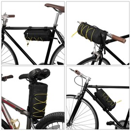 Takelablaze Bike Handlebar Bag Bicycle Handlebar Bag Bike Front Bag Fram Storage Roll Bag with Shoulder Strap for Road Mountain Bike Cycling Travel