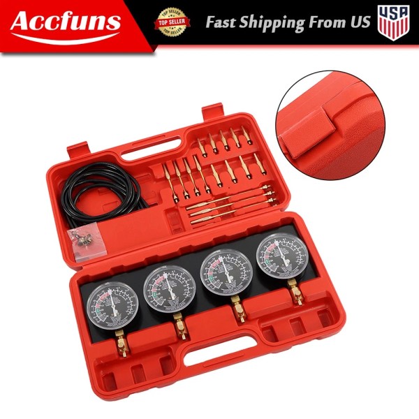 munirater Fuel Vacuum Carburetor Synchronizer Kit Carb Sync Gauge Set