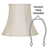 Creme Large Bell Cut Corner Lamp Shade 10" Top x