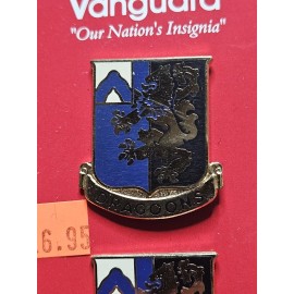 2 Pins - Genuine U.S. ARMY Crest: 48TH Infantry Regiment - Dragoons DUI Vanguard