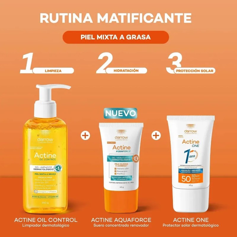 Gel Limpiador Darrow Actine Oil Control para Piel Grasa y