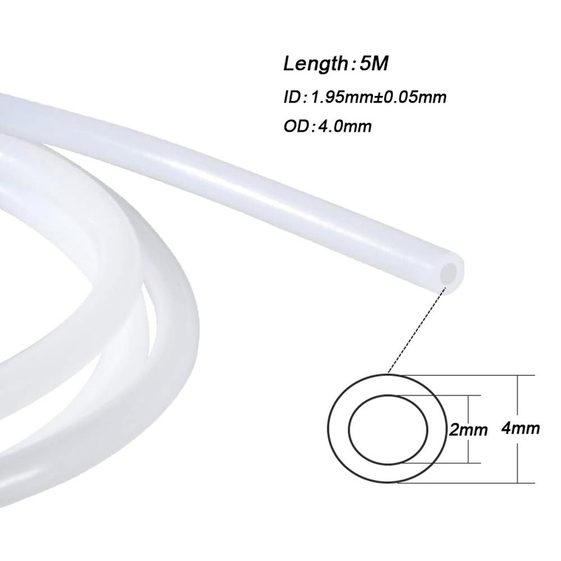 QitinDasen 5 Meters 3D Printer PTFE Teflon Tube with Cutter,