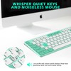 POWZAN Wireless Keyboard and Mouse, Ultra Slim Compact Full Size