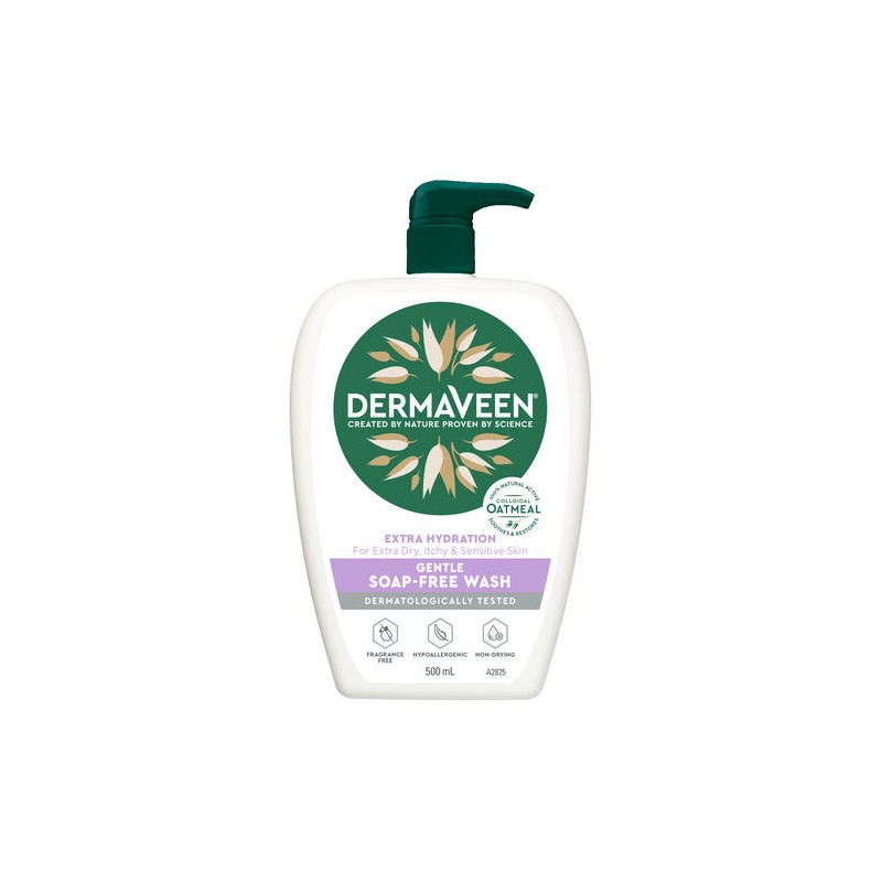 DermaVeen Extra Hydration Gentle Soap-Free Wash 500mL
