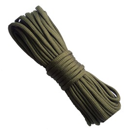 Pmnzdy Paracord 550 4 mm Rope Paracord Cords with 7 Strands Nylon Cord Multifunctional Paracord Ropes Parachute Cord Tent Rope for Bracelet, Dog Lead, Camping, Survival 15 m, Army Green