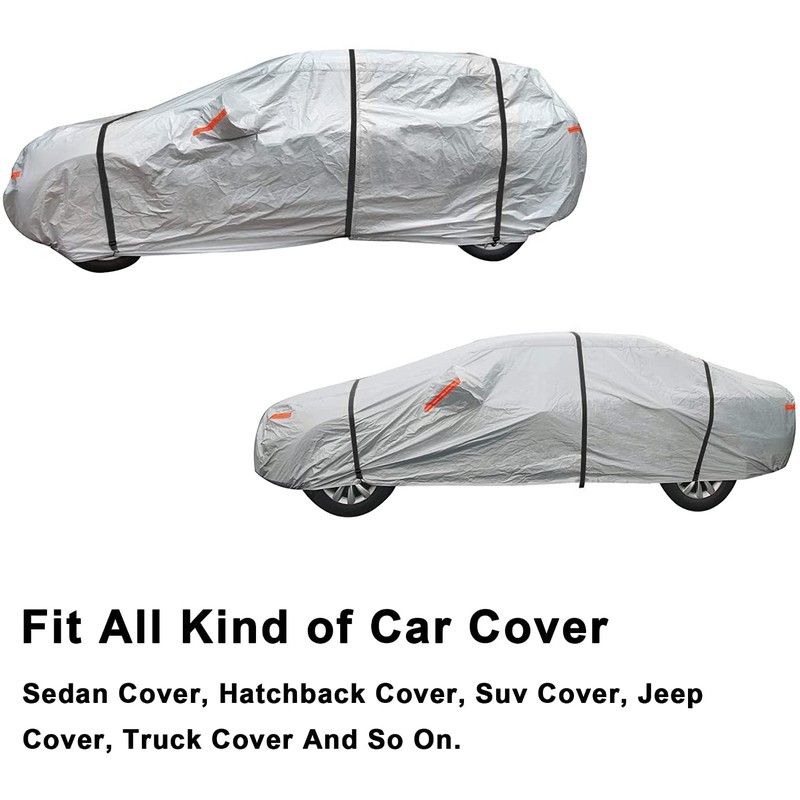 SEAZEN Car Cover Straps Wind Protector, 3Pcs Adjustable Elastic Windproof