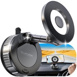 Upgraded Magnetic Car Phone Holder for Magsafe, 360° Adjustable Vacuum Suction Car Phone Mount [98 LBs Suction], Phone Holders for Your Car Fit Phone 17 Pro Max 16 15 14 13 12