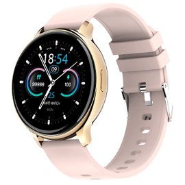 findtime Women's Smartwatch with Phone Function Digital Watch Fitness Watch Fitness Tracker Smart Watch Watches Calling with Speaker Blood Pressure Pedometer Women's Watch Sports Watch Rose Gold Pink