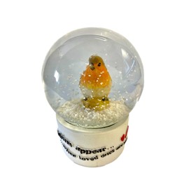 HEAVEN SENDS ROBINS APPEAR WHEN LOVED ONES ARE NEAR CHRISTMAS SNOW GLOBE