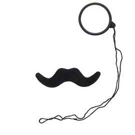 Zac's Alter Ego Tales of Old England Stick On Moustache & Monocle Set