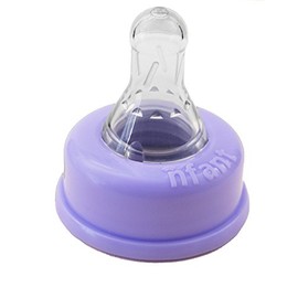 Nfant Pezones | Listo para usar - Pezón de flujo lento, morado (6 ml/min), paquete de 4 | pezones ventilados anticólicos