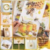 WANDIC 3PCS Bees Waterproof Decals Rub on Transfer Stickers,Sunflower Pattern