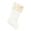 CF Collection Christmas Stocking (Cream Velvet, 20.5 Inches)