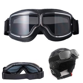 Hzyclzh Motorcycle goggles, windproof motorcycle goggles, motocross goggles, protective goggles, helmet goggles, motocross vintage motorcycle glasses, retro cycling glasses for ATV