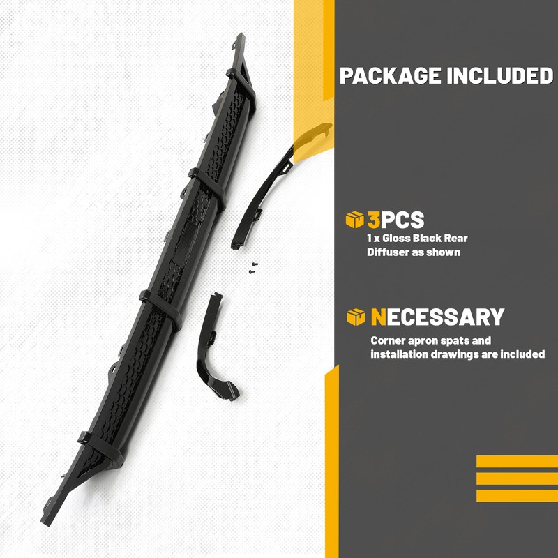 KUAFU Rear Diffuser Compatible with 2018-2021 Honda Accord All Models