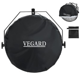 VEGARD Wall Mounted Non-Oscillating Fan Cover, Heavy-Duty 600D Oxford Cloth Waterproof & Dustproof for Industrial Indoor Outdoor Fans,Black (Large)