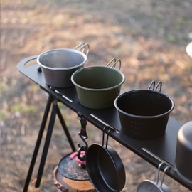 Thous Winds Shera Cup, Camping, Deep, Outdoor, Tableware, Lightweight, Stylish, Stainless Steel, Set of 2