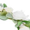 Floral Hoop Metal Ring Wreath Artificial Wall Hanging Wreath for