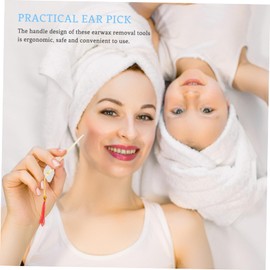 Baluue 4sets Comfortable Ear Wax Removal Tools Horn Ear Picks Non- Design for Easy Use