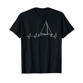 Funny Sailboat Heartbeat Shirt | Cute Love To Sail Tee Gift T-Shirt