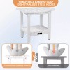 Table Shower Bench for Inside Shower,White HDPE Shower Stool Waterproof,Ind