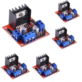 MicroTunk 5PC L298N Motor Driver Board Module Stepper H-Bridge DC Motor Smart Car Robot for Arduino Intelligent Car Power UNO MEGA R3 Mega2560