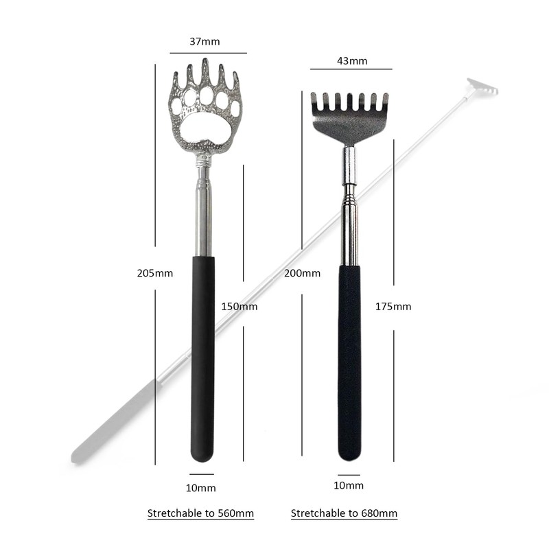 2 PCS Back Scratcher, Retractable Scratch Tool, Extendable Back Scratcher,