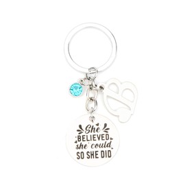 Inspirational Stainless Steel Keychain for Women, Friendship Gifts, Good Friend Birthday Gifts, Travel Accessories, Unique Gifts for Women, Thank You and Retirement Gifts