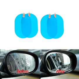 Neatblisser 4 Pack Rear View Mirror Rain Guard, Anti‑Glare Film for Car Side Mirrors, 5.3"x3.7" Hydrophobic Lens Protector, Easy Wet‑Installation, Clear Vision in Rain & Night Driving