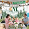 Aposwow Happy One Camper Birthday Decorations, 53 PCS Camping Bday