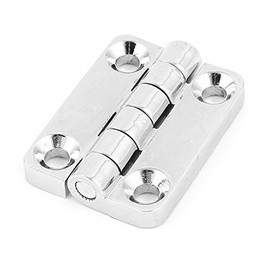 IIVVERR Screws Mounted Silver Tone Foldable Metal Bearing Door pipe tube Hinge (Tornillos montados en plata Tone Metal Bearing Door Bisagra de tope de puerta