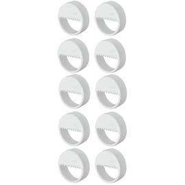 cyclingcolors 10x Cupboard Holder Wall Cupboard with Keyhole 20 mm Plastic White Furniture Holder Hanger Round for Wooden Frame Type 2