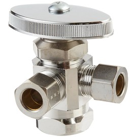 BrassCraft R1701LRX C1 Dual Outlet Stop with Female Iron Pipe Inlet 1/2-Inch F.I.P, Chrome