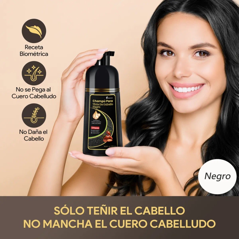 Shampoo Con Tinte 15min Cubre Canas Contiene Aceite De Argn