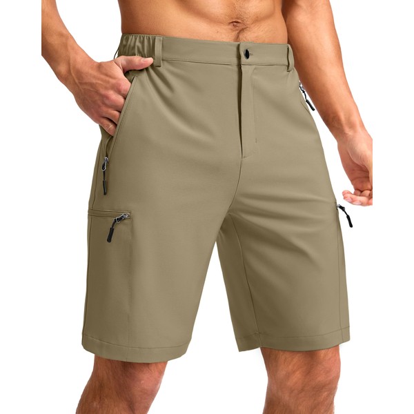 G Gradual Mens Hiking Cargo Shorts with 4 Zipper Pockets