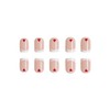 24 Pcs Valentines Press on Nails French Nail Tips Short