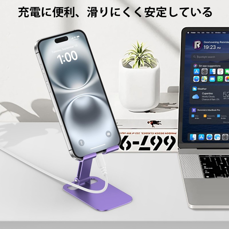 Vedfoad Smartphone Stand, Tabletop Stand, Foldable, Adjustable Angle, Portable Stand,
