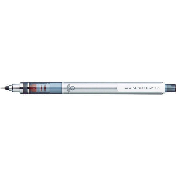 Mitsubishi Mechanical Pencil Uni Kuru Toga Standard Model 0.02 inch (0.5 mm), sliver