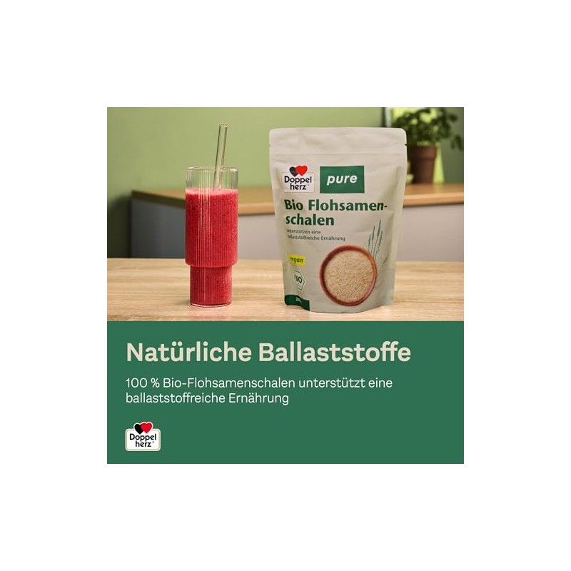 Doppelherz Pure Organic Psyllium Husks | Tasteless - To support
