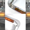 GaeaAuto Pair Headlight Bezel Trim Chrome with 12" Amber LED
