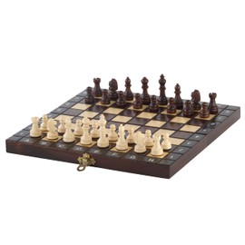 Sunrise Chess & Games | 3-in-1 School Set | Party Games | Chess | Lady | Backgammon | Wooden Figures | Compact Construction Kit | Gift Idea | Dimensions: 28 x 28 cm