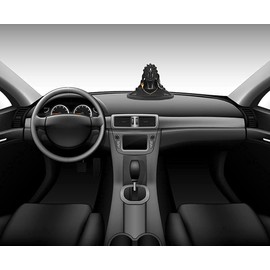 LUXCKY Adiyogi Shiva Statue for Car Dash Board, Pooja & Gift, Mahadev Murti, Idol, Lord Adiyogi Shankara for Home & Office Decor (ADIYOGI JI in Black) (Adiyogi), Resin