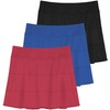 Real Essentials 3 Pack Womens Active Athletic Skort Skirt Pleated