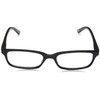 Foster Grant Men's Eli Rectangular Reading Glasses, Black/Transparent, 51 mm,
