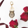 MDFREL Cute Rhinestone Owl Key Ring Owl Crystal Bird Keychain