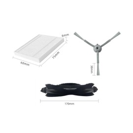 aoteng Replacement Accessories Kit for eufy L60 L50 L60 SES L50 SES Robot Vacuum Cleaner 12 Packs 2 Main Brush, 4 Filters, 6 Side Brushes