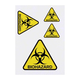 Azeeda 4 x 'Biohazard Sign' Temporary Tattoos (TO00014440)